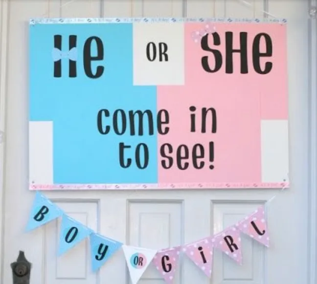 Gender Reveal Front Door