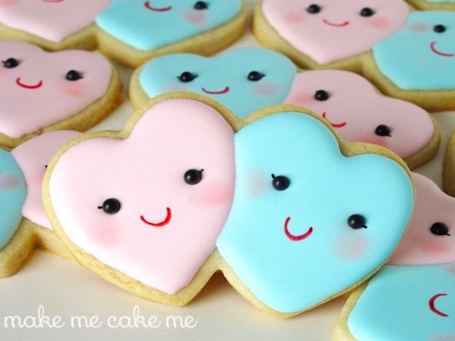Heart Face Cookies