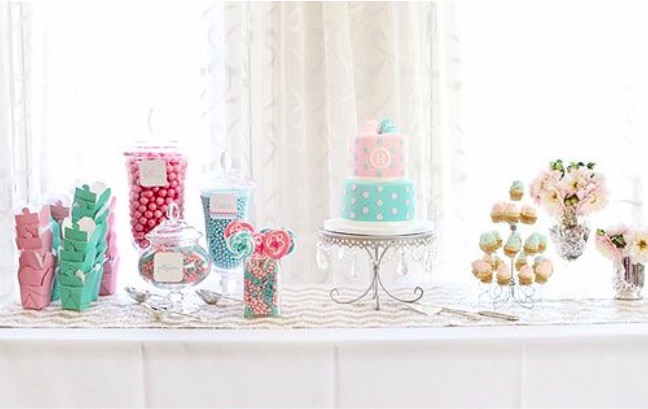 Gender Reveal Dessert Table