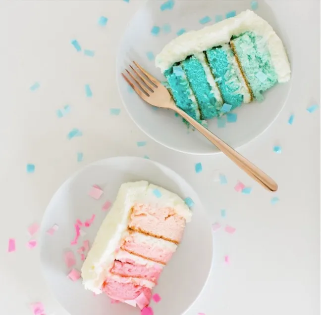 DIY Gender Reveal Cake