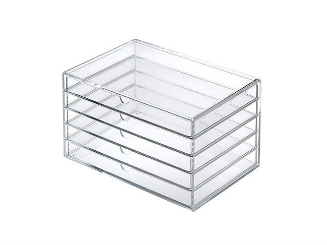 Acrylic five-drawer case