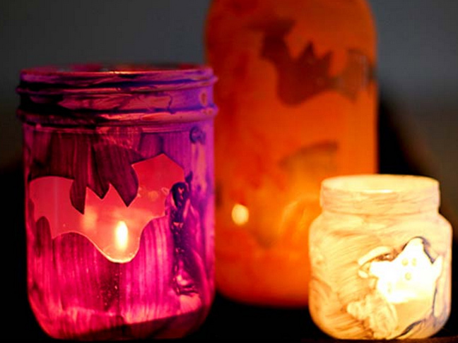 Painted Halloween Luminaries