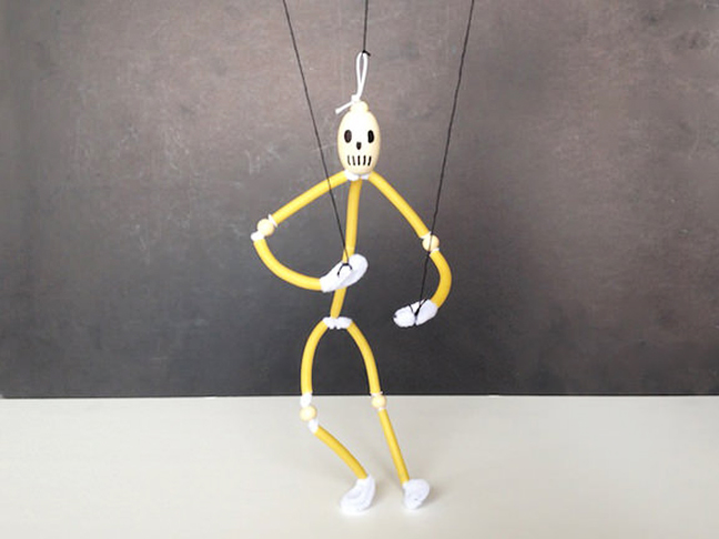 Pasta Skeleton Puppet