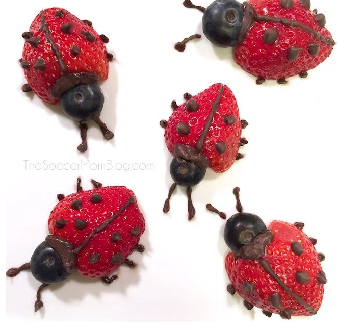 Ladybugs Chocolate Snack