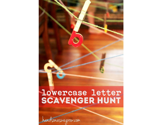 Lowercase Letters Scavenger Hunt
