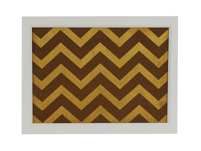 Gold chevron cork board