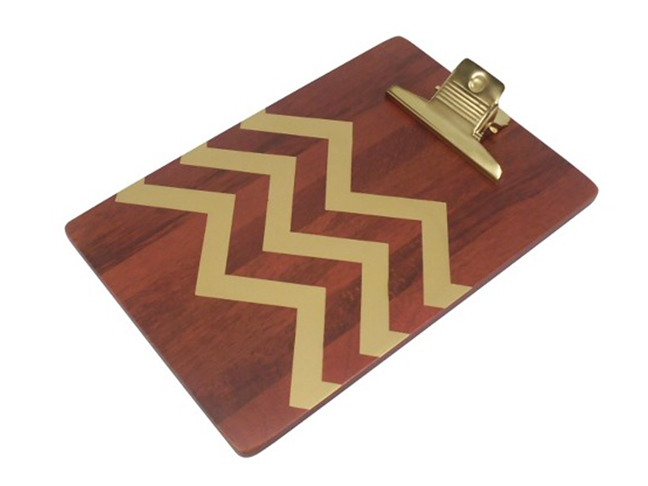 Wood grain chevron clipboard