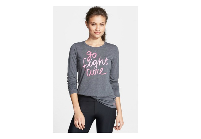 UA Power in Pink Go Fight Cure Long-Sleeve Tee