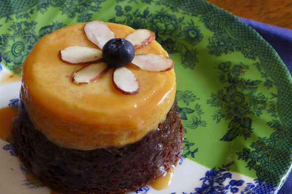 Almond Chocoflan