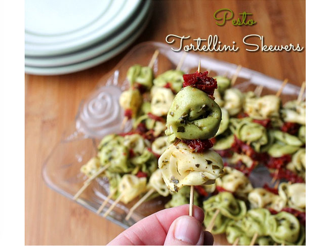 Pesto Tortellini Skewers