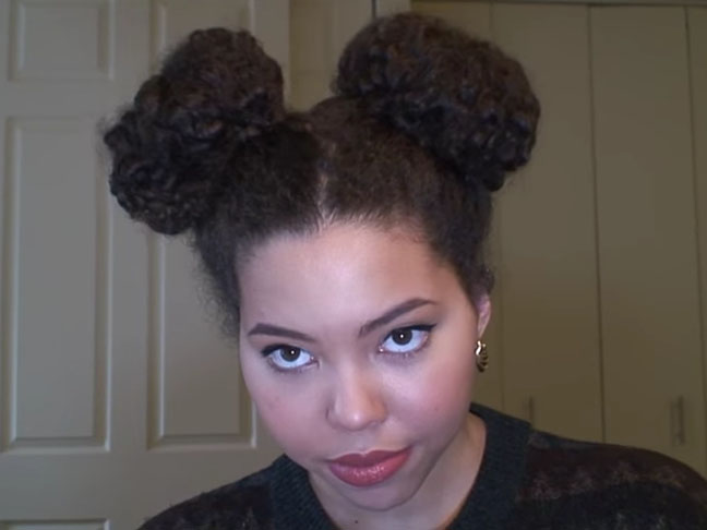 Curly Minnie Mouse Buns
