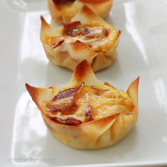 Breakfast Wonton Cups