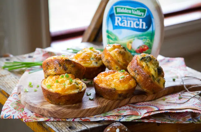 Ranch Mushroom Quiche Cups