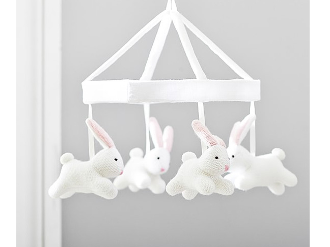 Knit Bunny Mobile from Pottery Barn