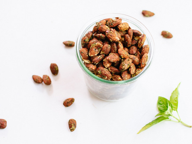 Basil Pesto Almonds