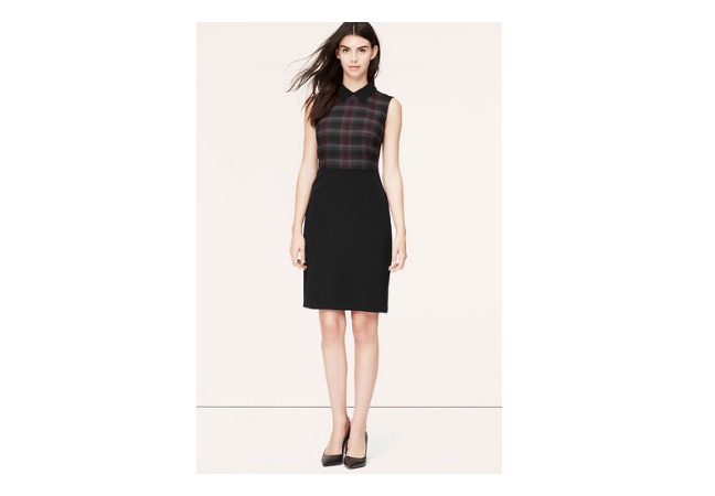 Scuba Plaid Front Dress