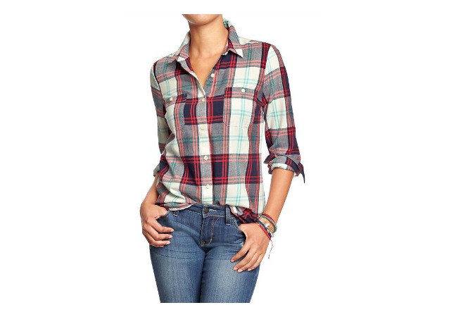 Old Navy Plaid Flannel Shirt