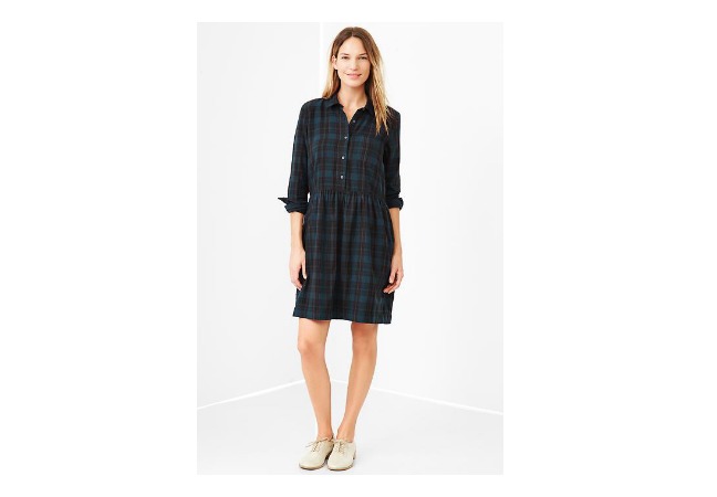 Gap Plaid Shirtdress