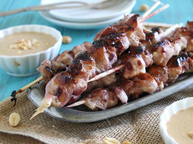 PB&J Chicken Satay Kebabs