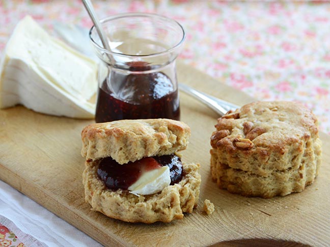 PB&J Scone Sandwiches with Brie