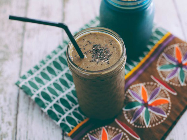 Chocolate Chia PB&J Smoothie