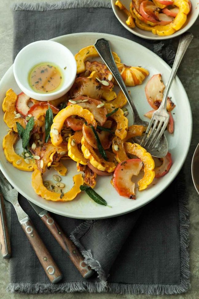 Maple Roasted Squash and Apples with Crispy Sage