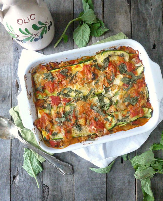 Zucchini Lasagna with Basil-Cashew Cheese Sauce