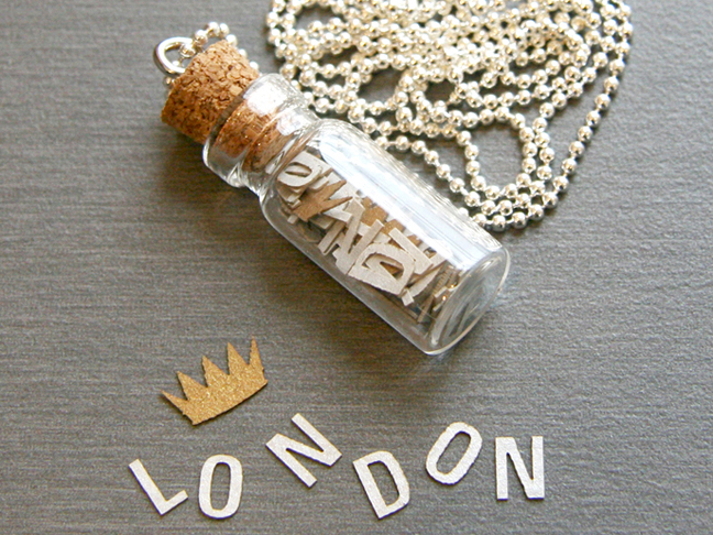 Personalized Message in a Bottle Necklace
