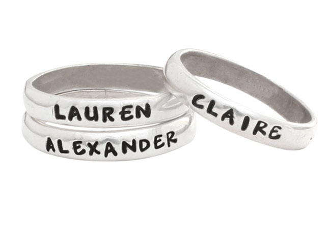 Stackable Name Rings