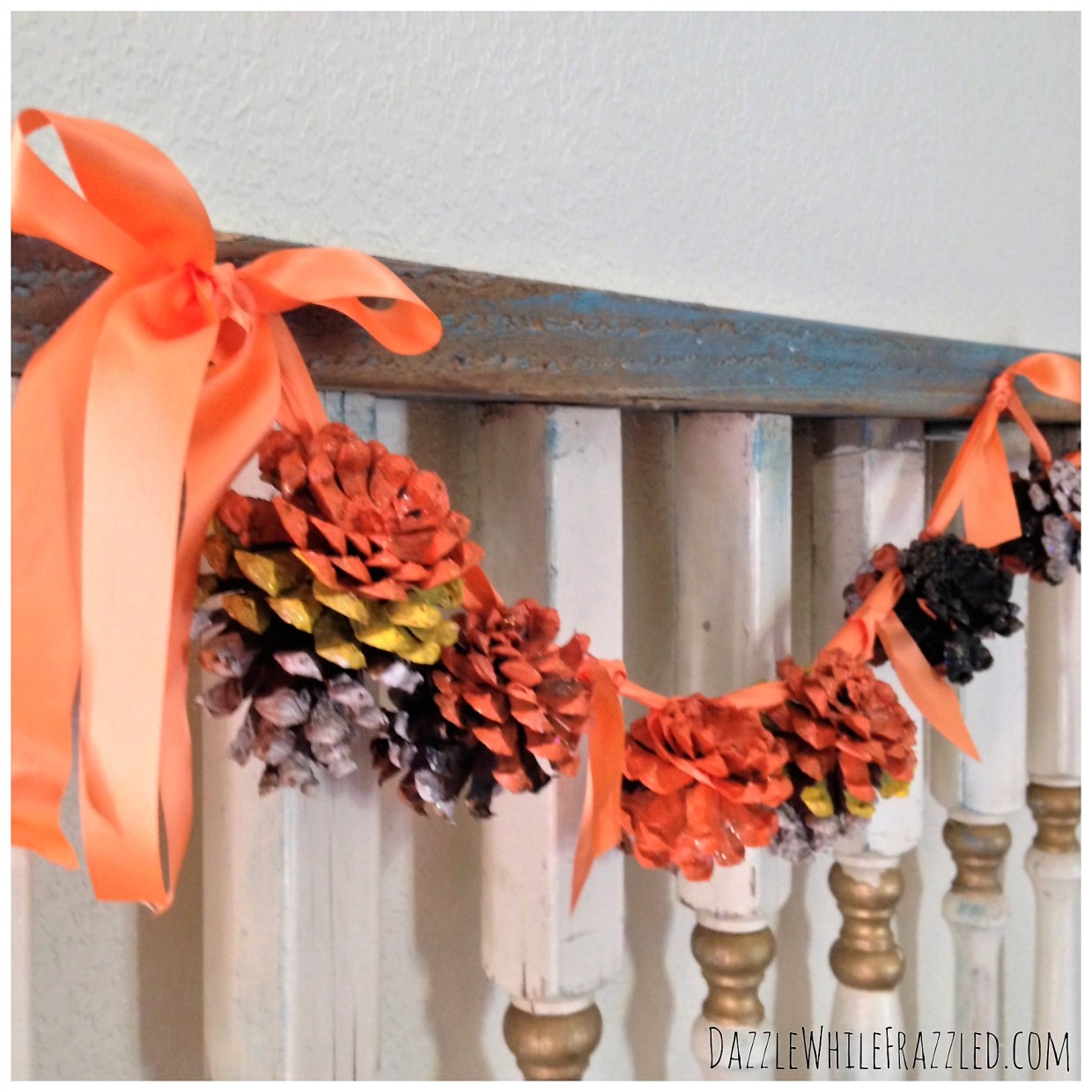 Painted Pine Cone Garland 