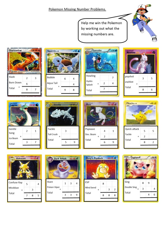 Pokemon Maths Activity