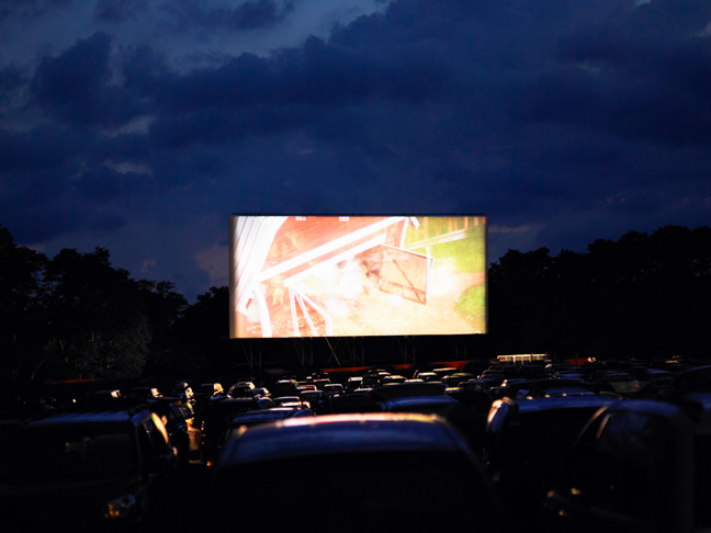 Find a drive-in movie theater.
