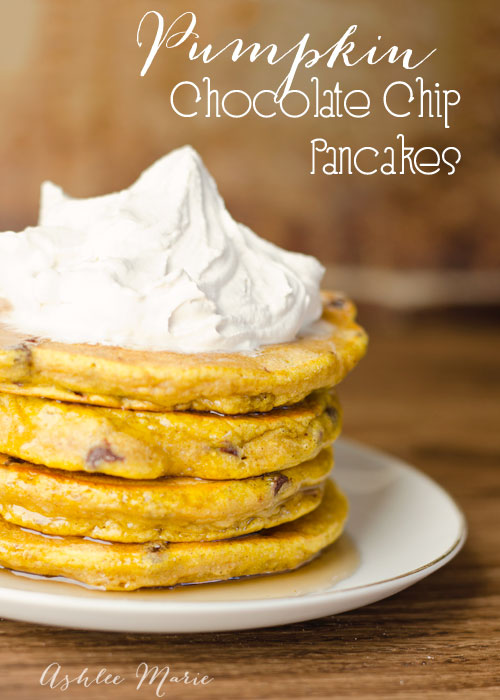 Pumpkin Chocolate Chip Pancakes