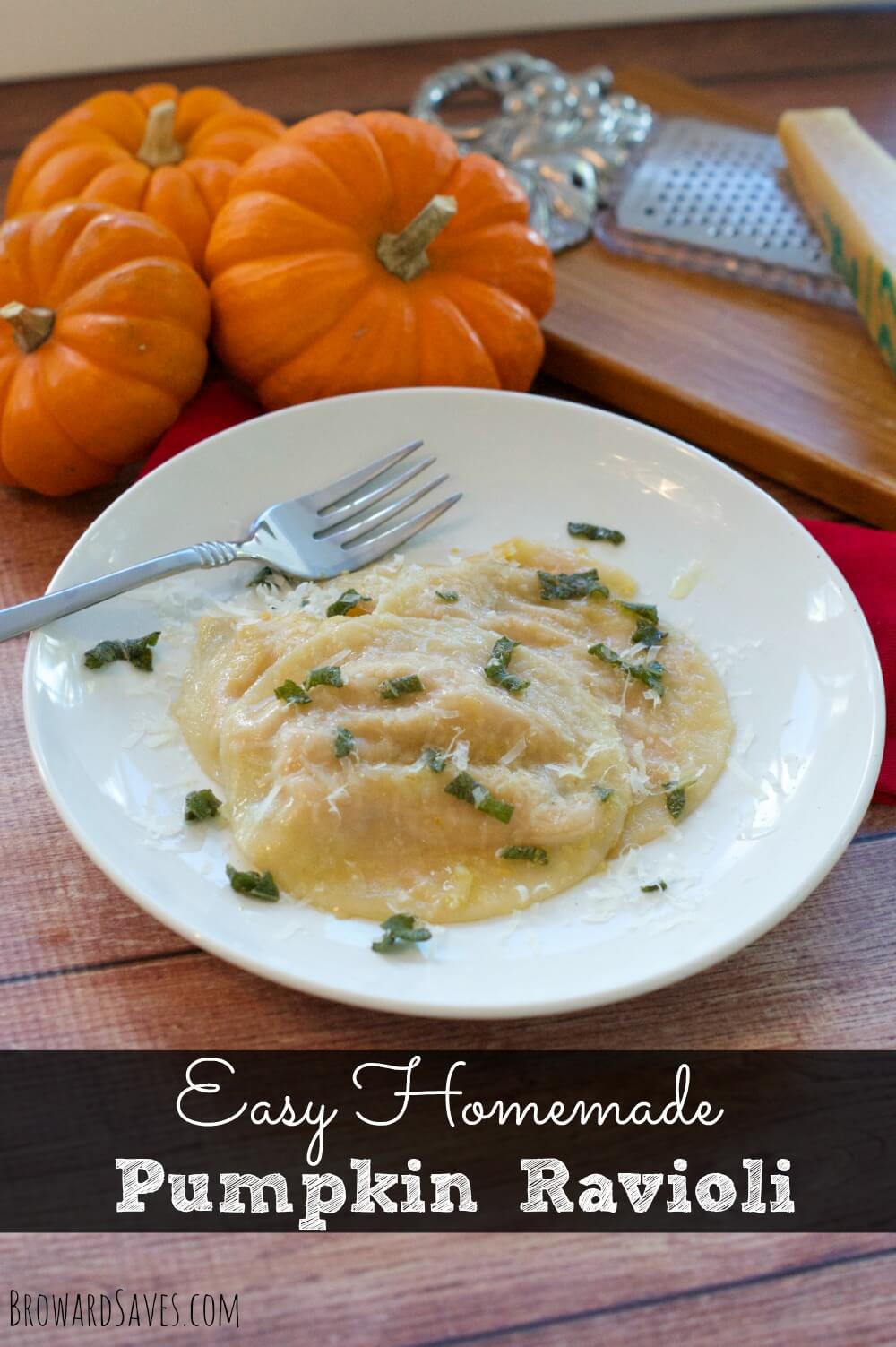 Easy Pumpkin Ravioli