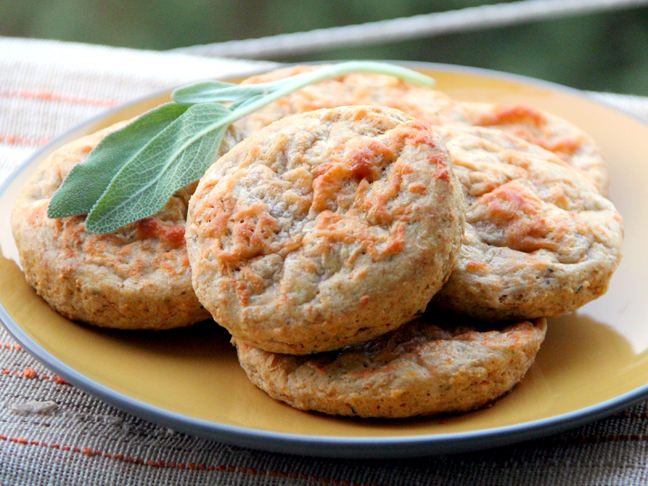 Pumpkin Biscuits with Sage and Gruyere