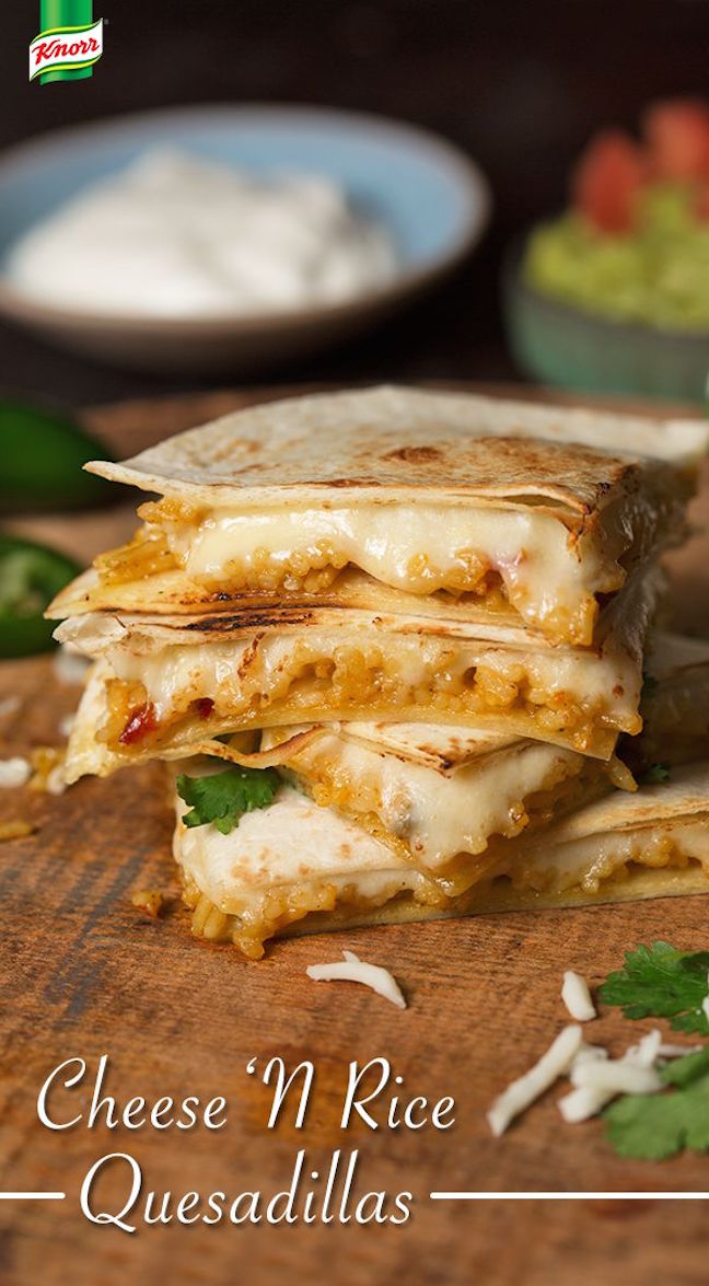 Cheese and Rice Quesadillas