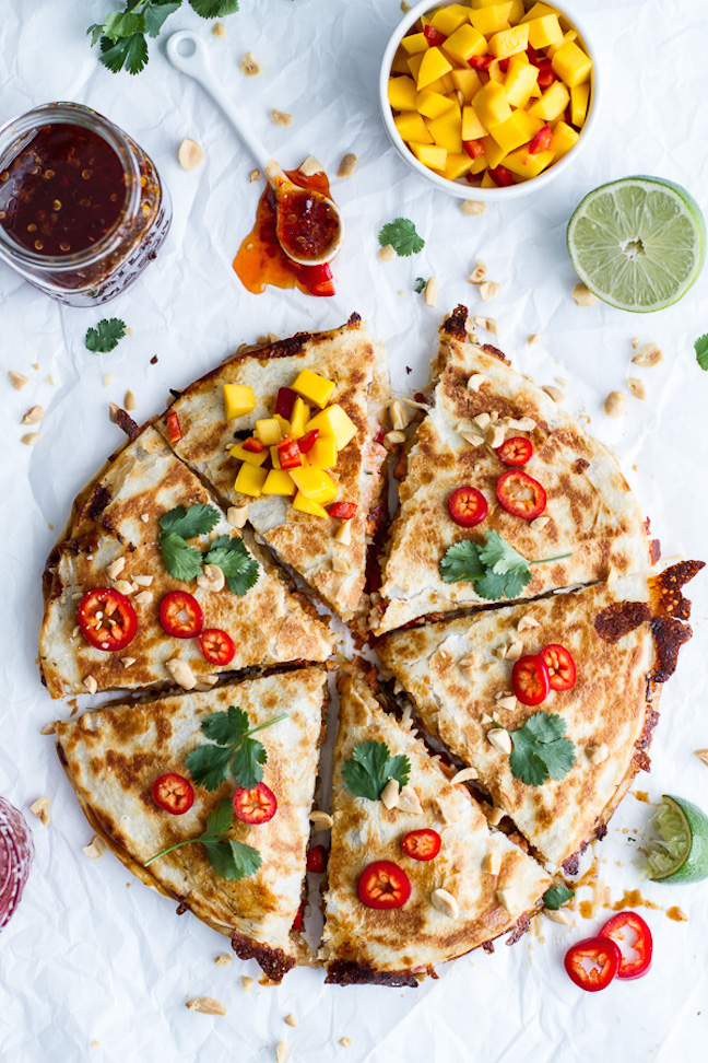 Sweet Thai Chili Salmon Quesadilla