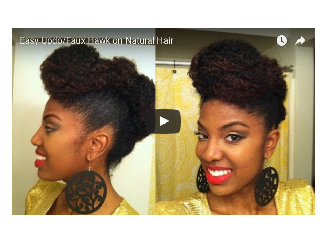 Easy Updo/Faux Hawk on Natural Hair