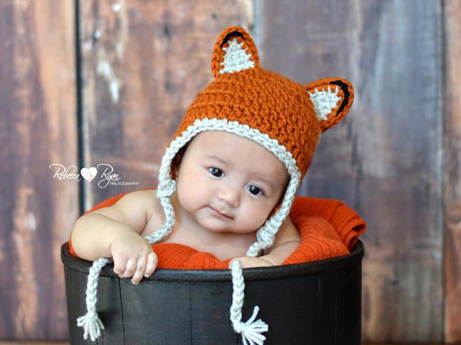Little Fox Baby Hat by Baby Bear Hats