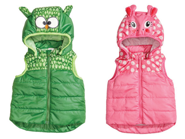 Green Padded Vest and Pink Padded Vest