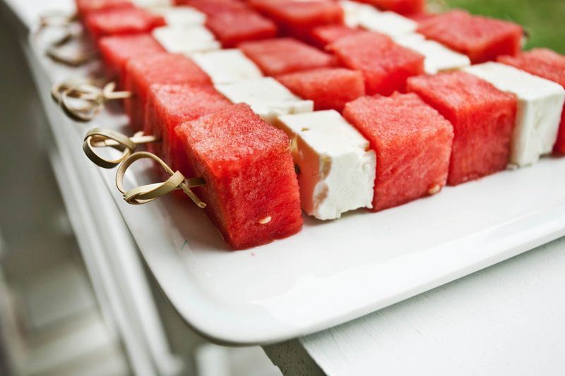 Watermelon and Feta Skewers