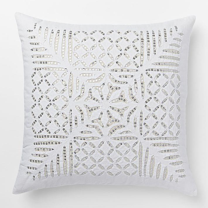  Sequin Cutwork Pillow Cover from West Elm