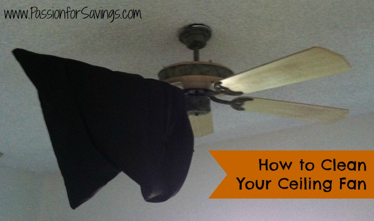 Use a pillowcase to clean your ceiling fan