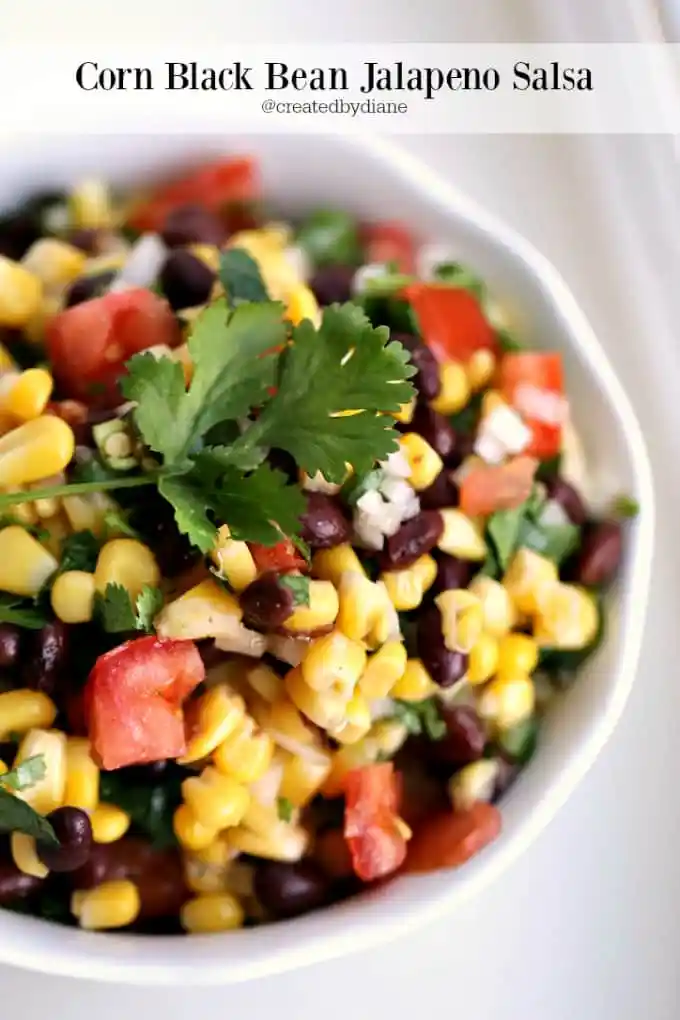 Corn and Black Bean Jalapeño Salsa