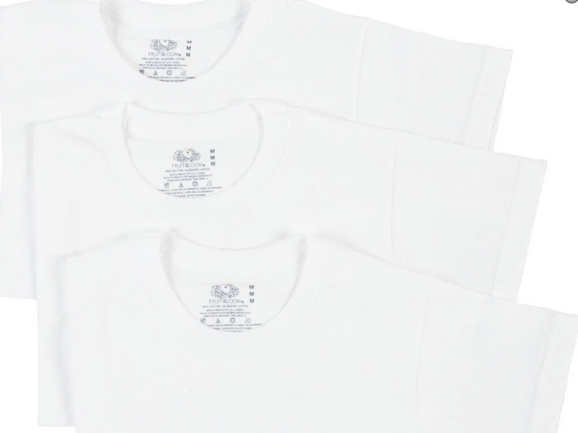 White Fruit of the Loom T-Shirts