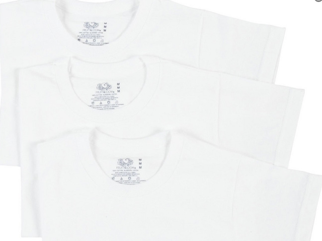 White Fruit of the Loom T-Shirts