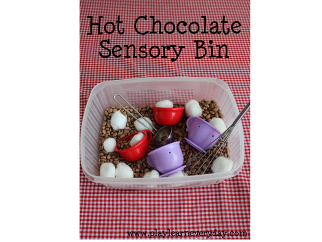 Hot Chocolate Sensory Bin