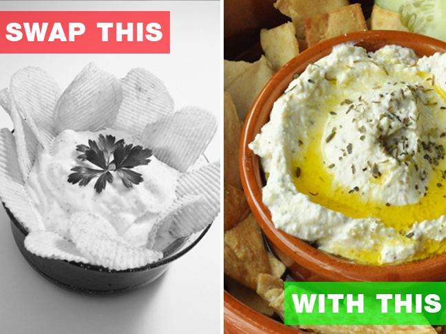 Swap sour cream dips for...