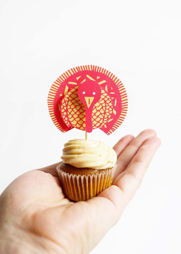 Turkey Cupcake Toppers