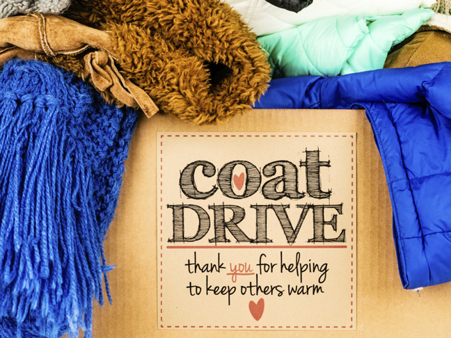 Organize a coat or clothing drive.